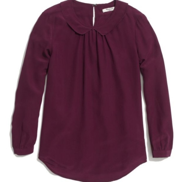 Madewell Tops - Madewell Silk Peter Pan Collar Blouse